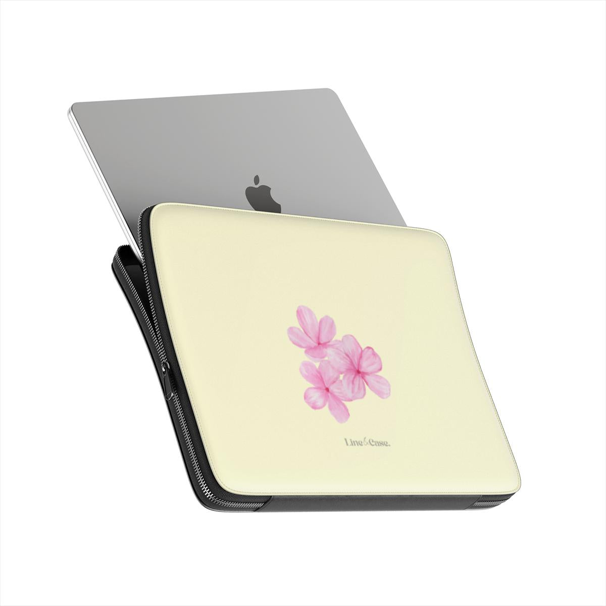 Tropical Flower in Yellow/Pink Premium Laptop Sleeve