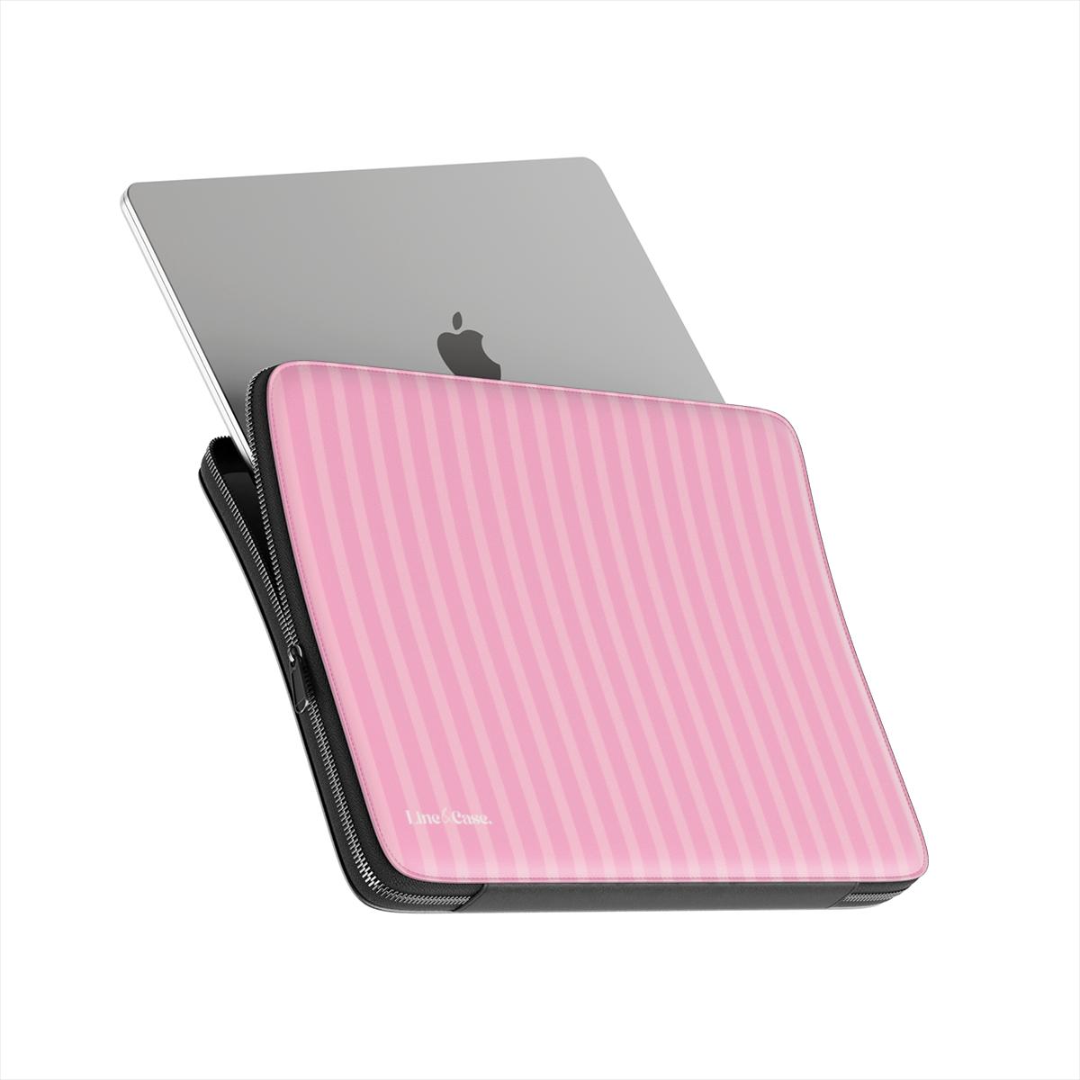 Pink Stripes Premium Laptop Sleeve