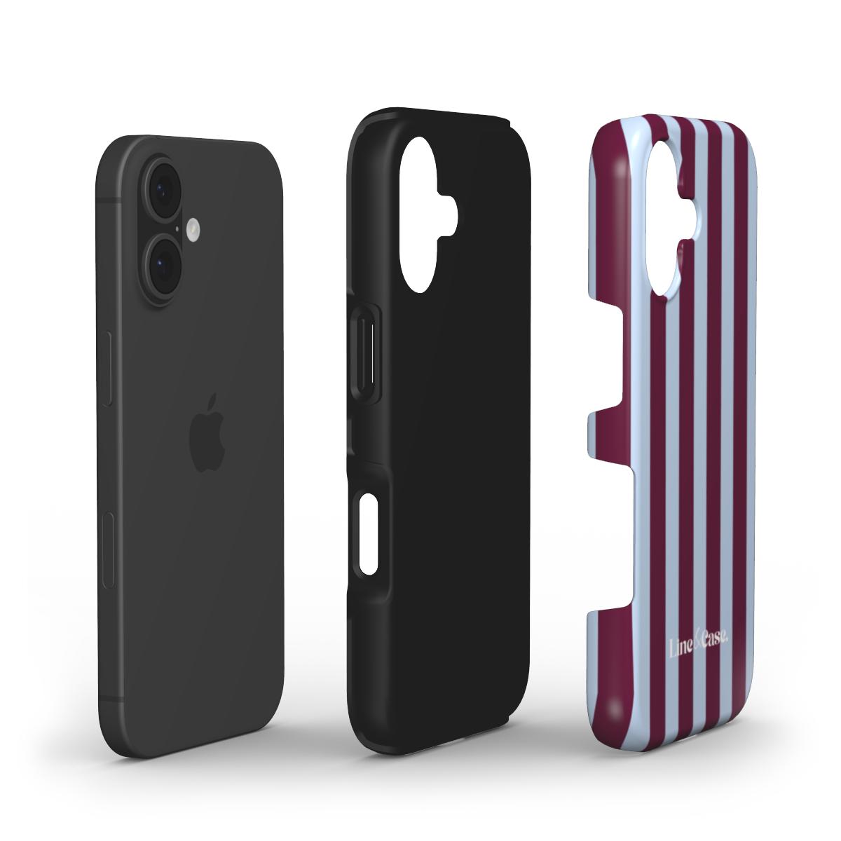 Stripes in Deep Red and Blue Tough Phone Case