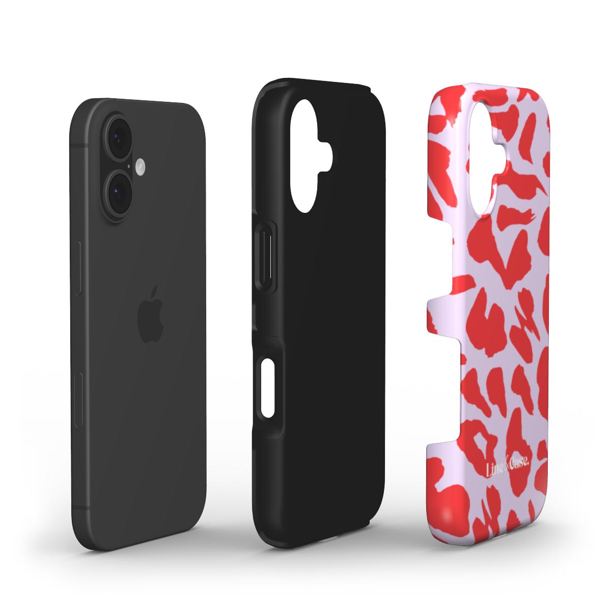 Cheetah in Red Tough Phone Case