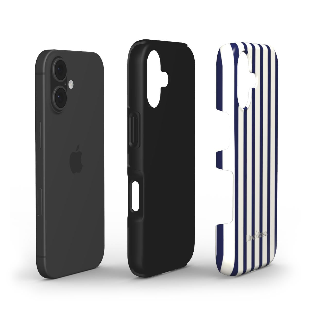 Linen and Blue Stripes Tough Phone Case