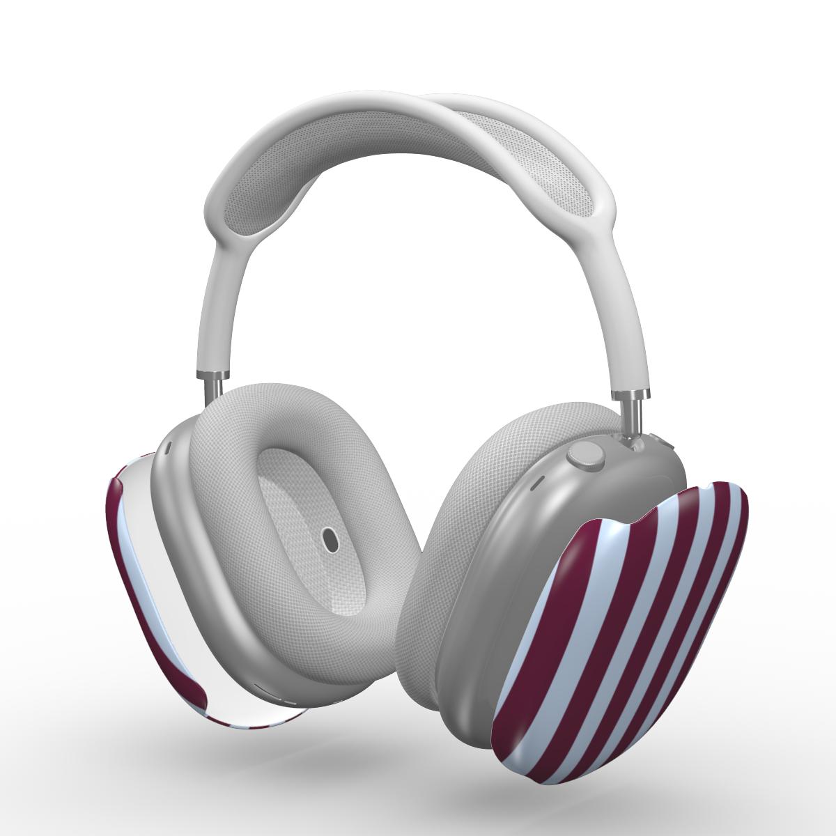 Deep Red and Blue Stripes Apple AirPods Max Tough Case