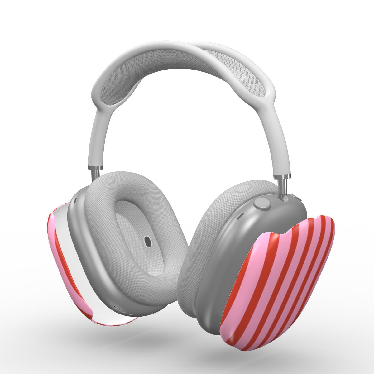 Pink Strawberry Stripes Apple AirPods Max Tough Case