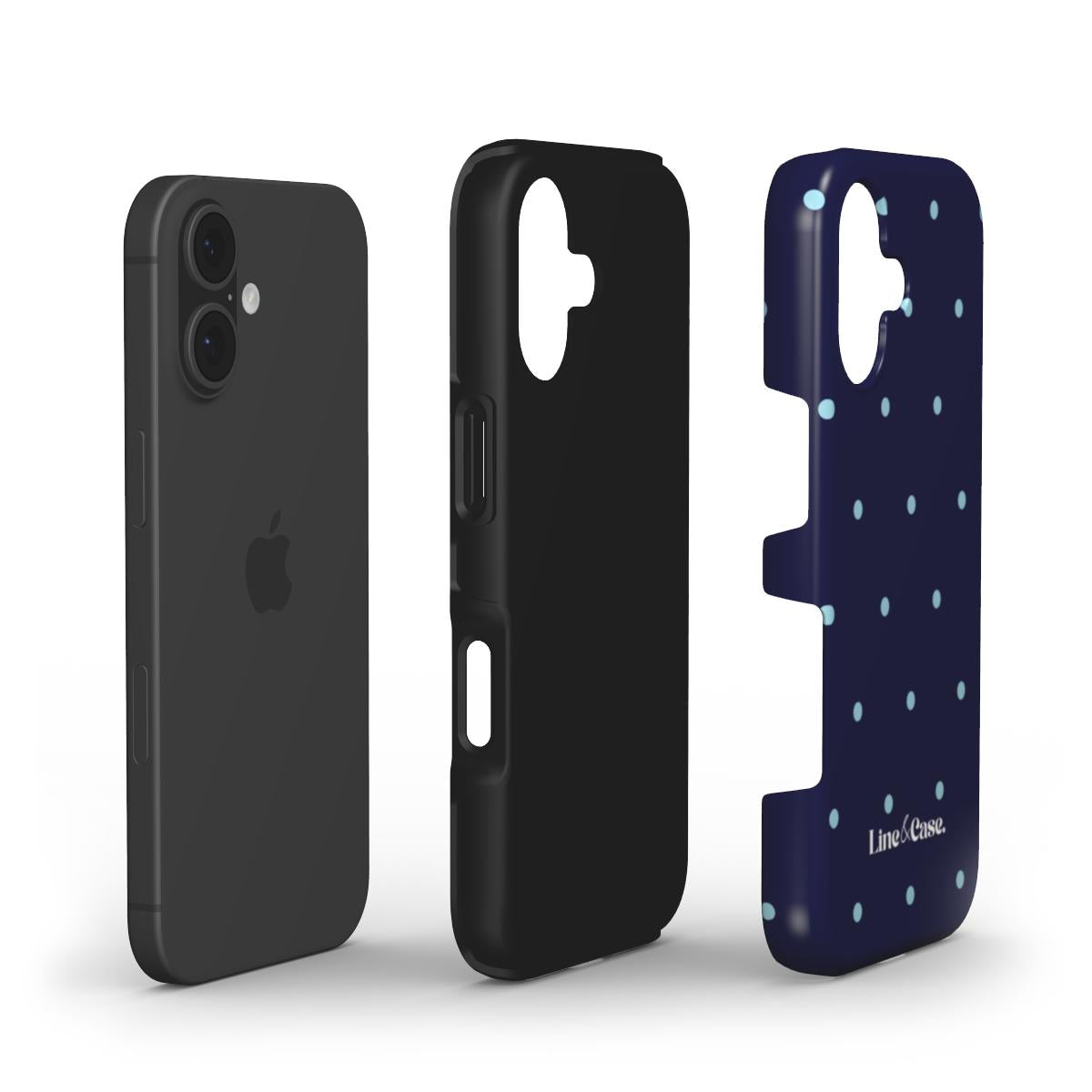 Boutique Light and Dark Blue Spots Tough Phone Case