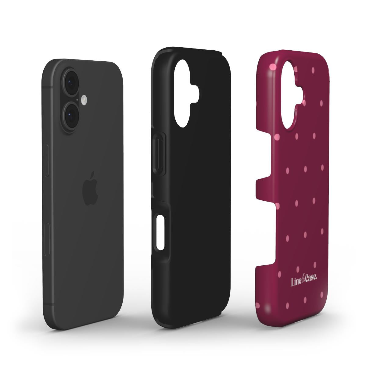 Boutique Reverse Deep and Light Pink Spots Tough Phone Case