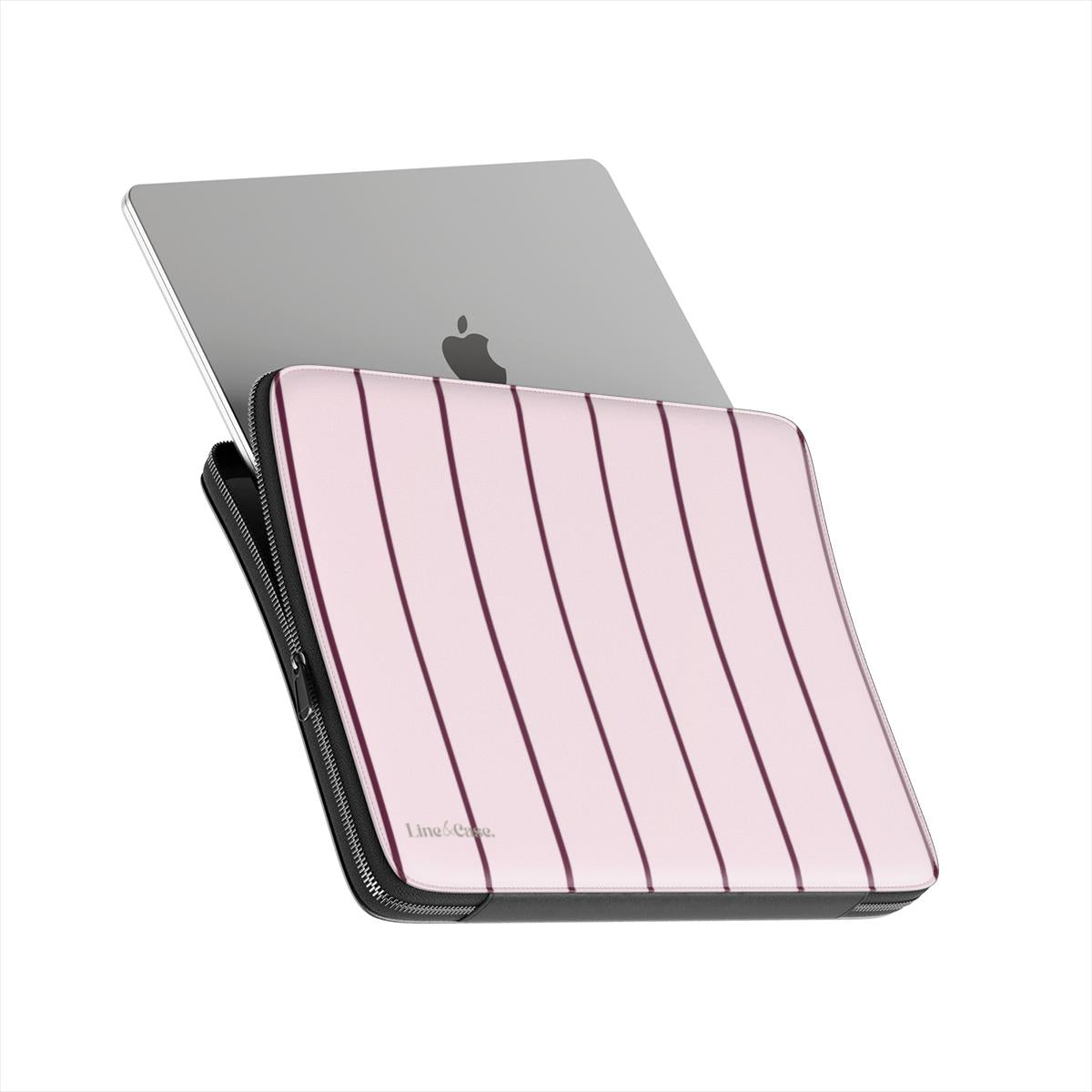 Pink Small Stripes Premium Laptop Sleeve