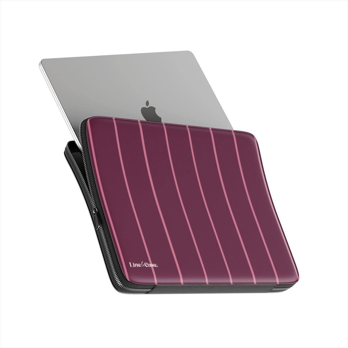 Dark Pink Small Stripes Premium Laptop Sleeve