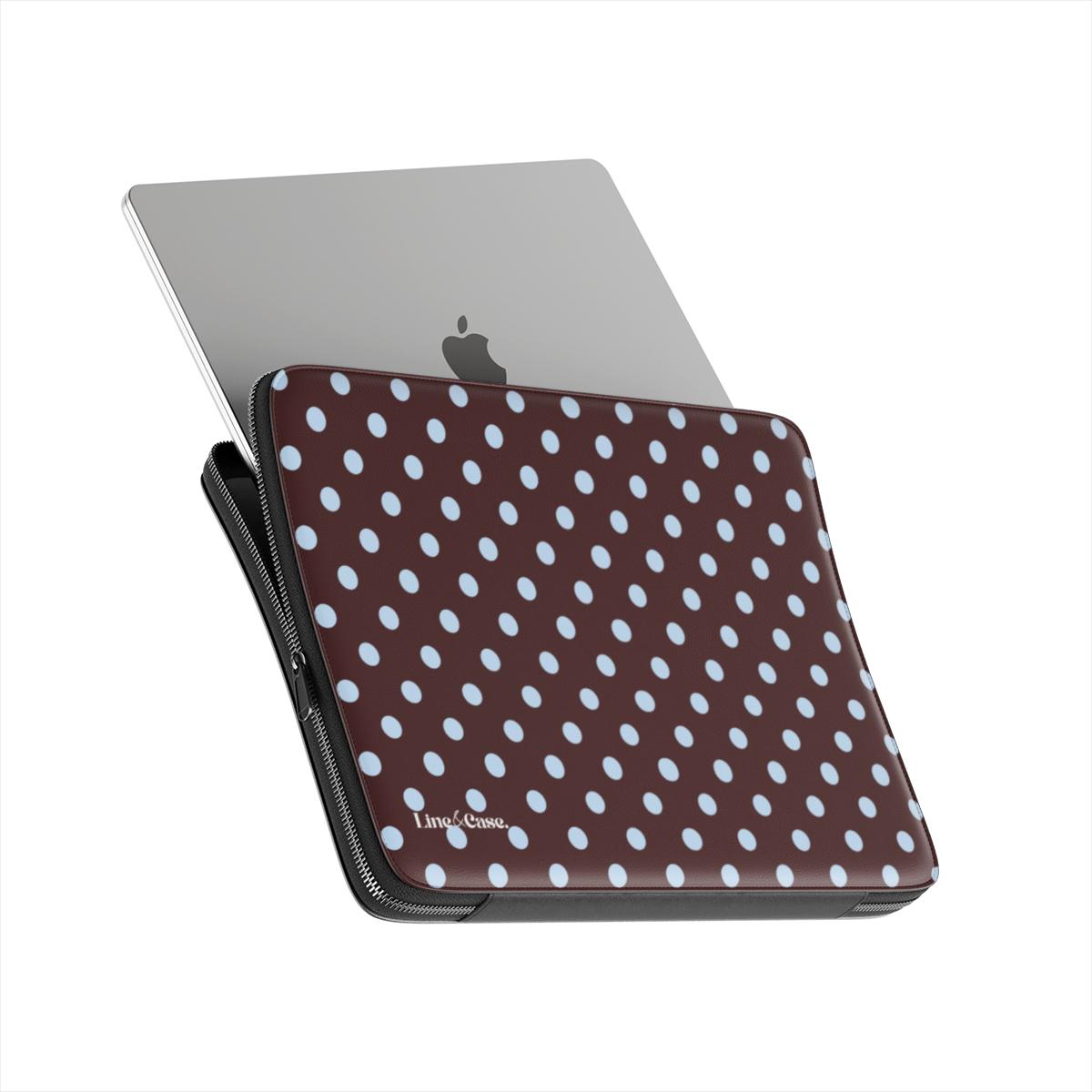Brown and Blue Spots Premium Laptop Sleeve