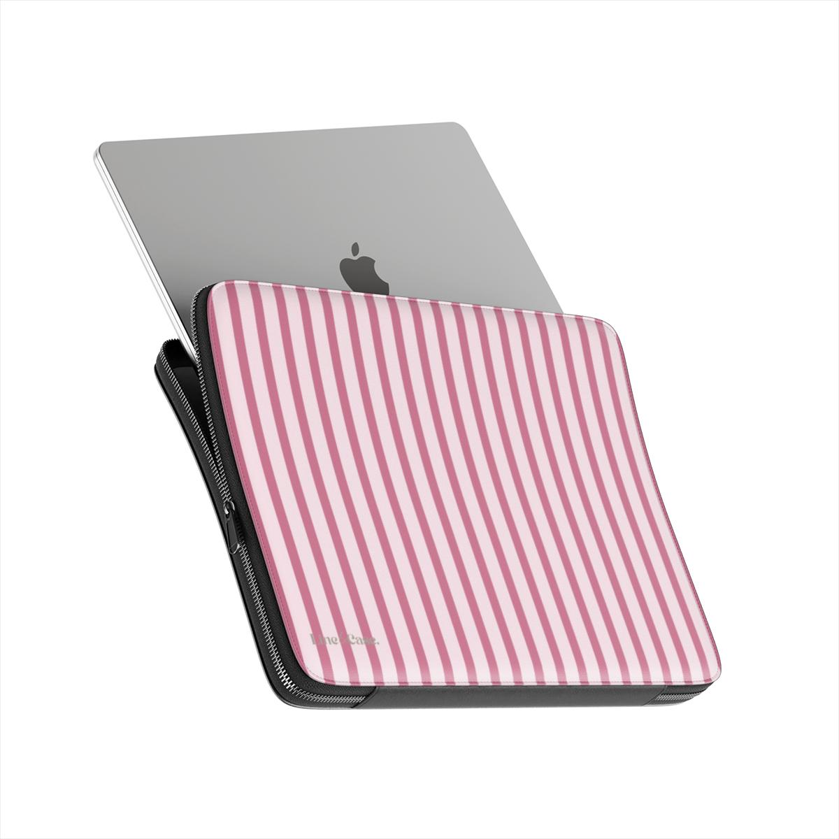 Pink Stripes Premium Laptop Sleeve
