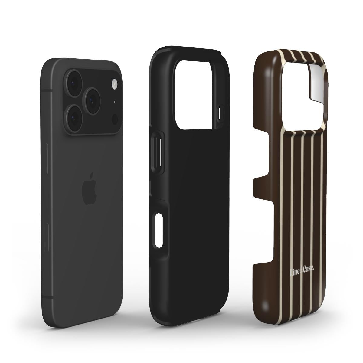 Brown Small Stripes Tough Phone Case