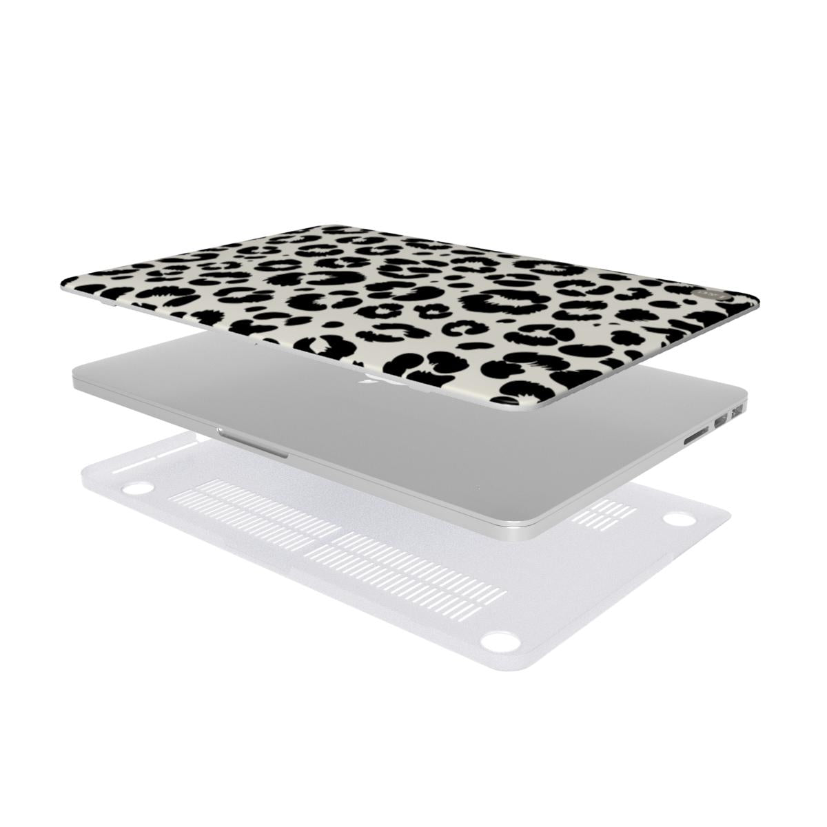 Leopard in Black MacBook Case