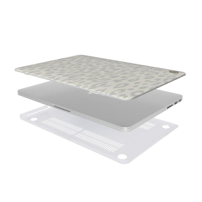 Leopard in soft grey MacBook Case