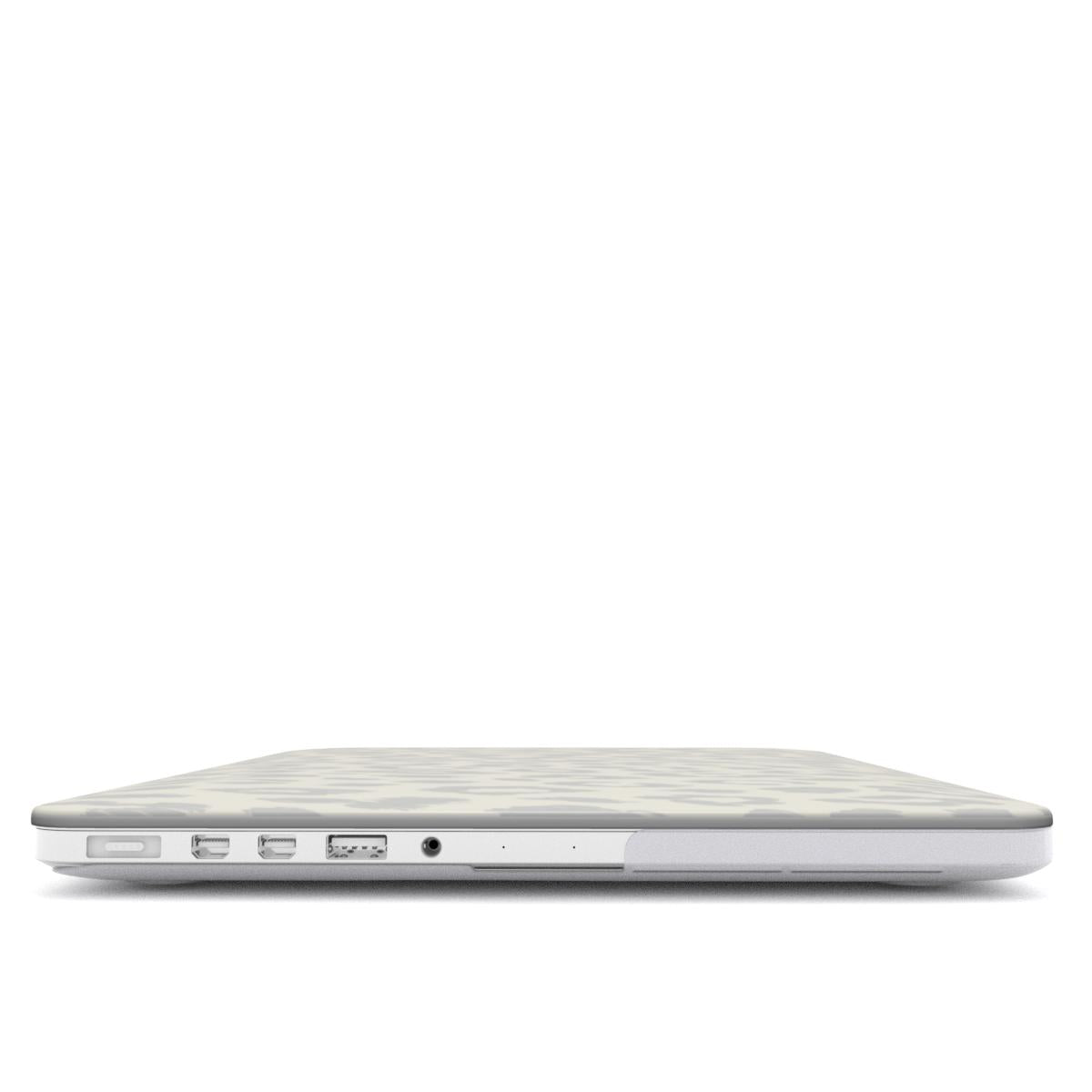 Leopard in soft grey MacBook Case