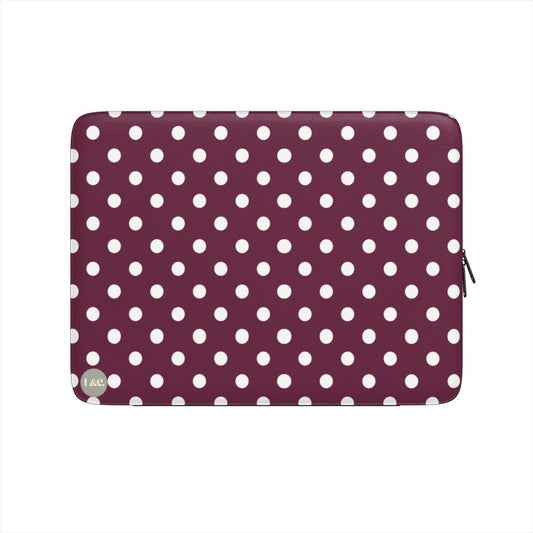 Deep Red Spotted Premium Laptop Sleeve