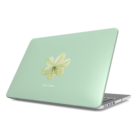 Tropical Flower in Green MacBook Case