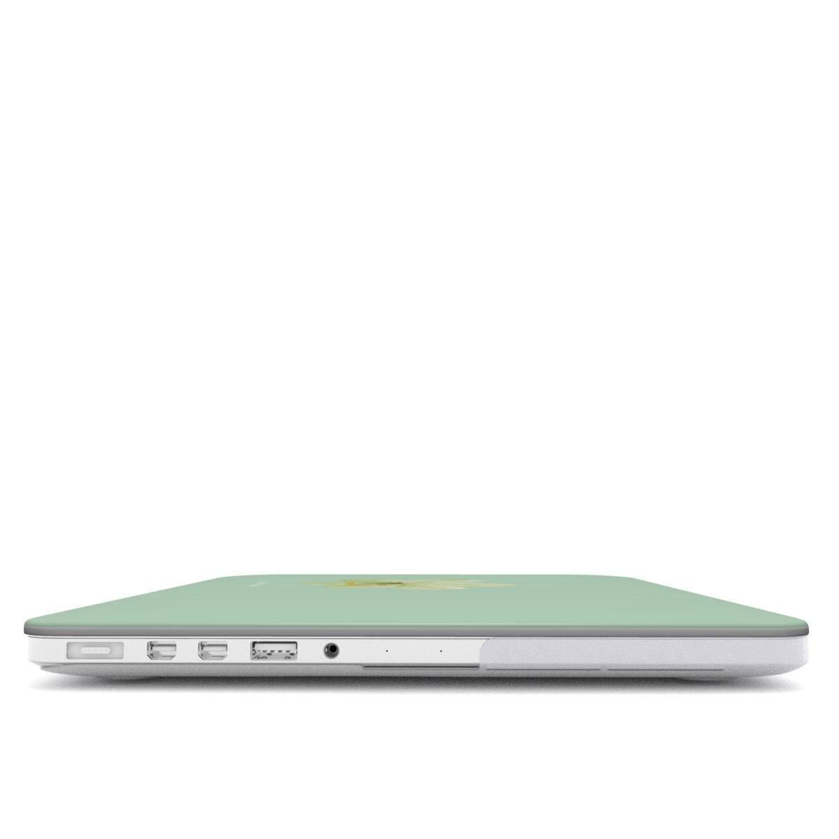 Tropical Flower in Green MacBook Case