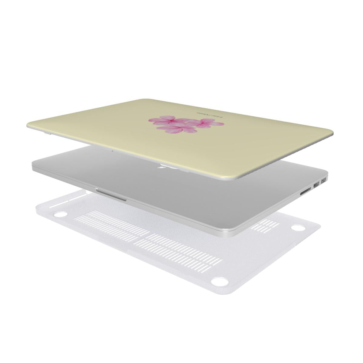 Tropical Flower in Yellow/Pink MacBook Case
