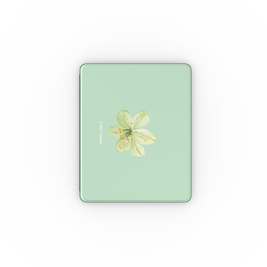 Tropical Flower in Green Apple iPad Case