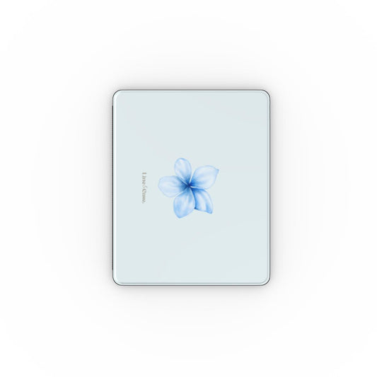 Tropical Flower in Blue Apple iPad Case