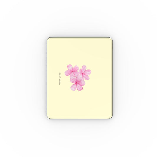 Tropical Flower in Yellow/Pink Apple iPad Case