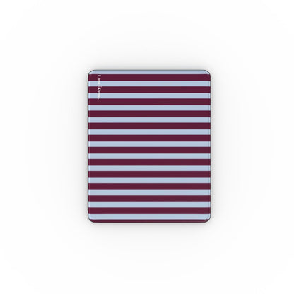 Deep Red and Blue Stripes Apple iPad Case