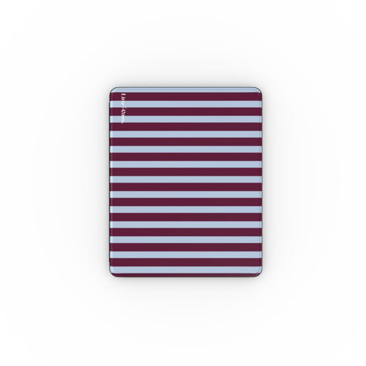Deep Red and Blue Stripes Apple iPad Case