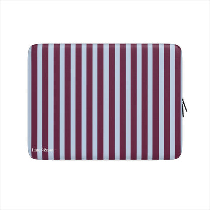 Deep Red and Blue Stripes Premium Laptop Sleeve