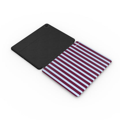 Deep Red and Blue Stripes Apple iPad Case