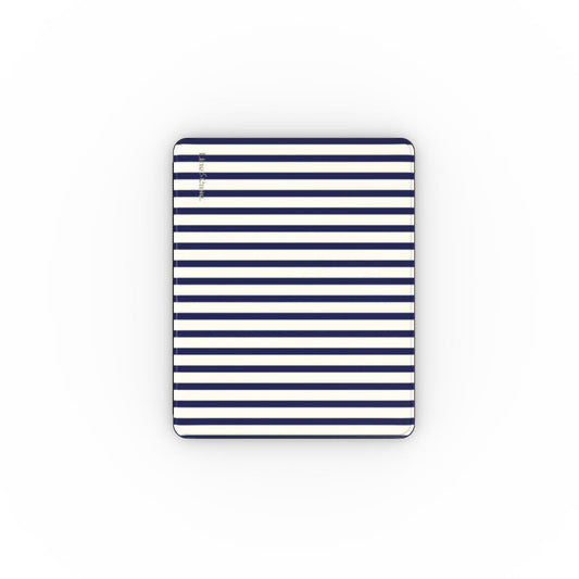 Linen Navy Apple iPad Case