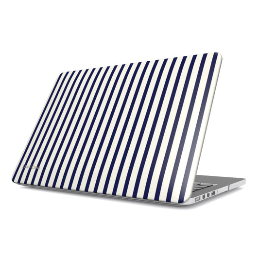 Linen Navy Stripes MacBook Case