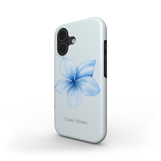 Tropical Flower in Blue Tough Phone Case