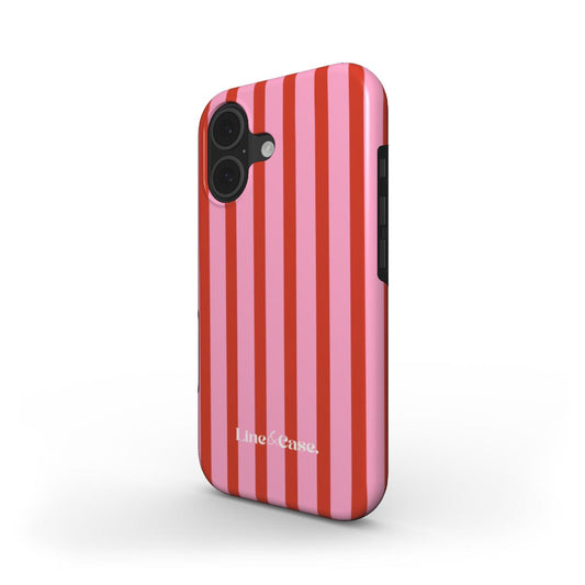 Pink Strawberry Stripes Tough Phone Case