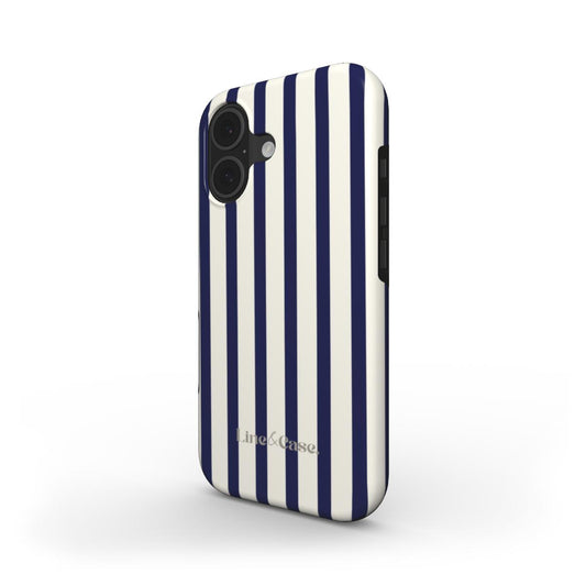 Linen and Blue Stripes Tough Phone Case