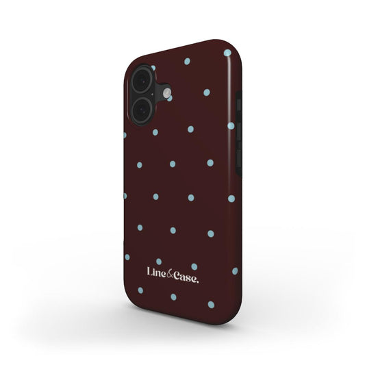 Boutique Brown and Blue Spots Tough Phone Case