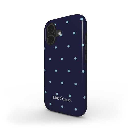 Boutique Light and Dark Blue Spots Tough Phone Case