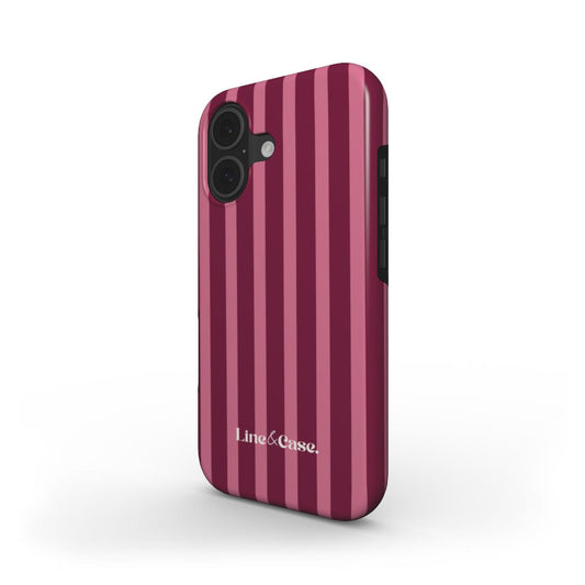 Dark Pink Stripes Tough Phone Case