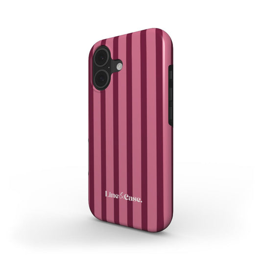 Reverse Dark Pink Stripes Tough Phone Case