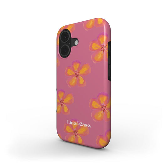 Orange Watercolour Flower Tough Phone Case