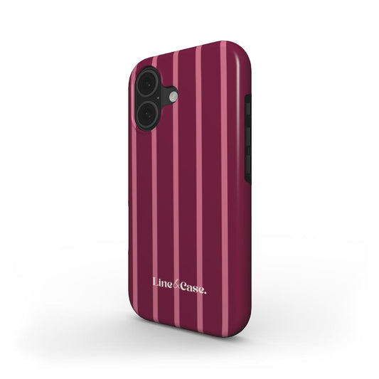 Dark Pink Small Stripes Tough Phone Case
