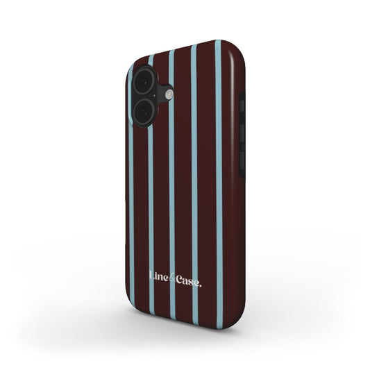 Brown and Blue Small Stripes Tough Phone Case