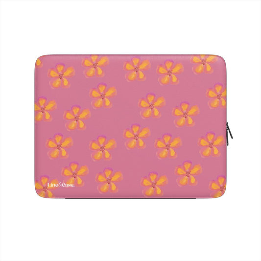 Orange Watercolour Flower Premium Laptop Sleeve
