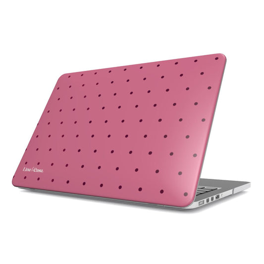 Dark Pink Reverse Small Spots MacBook Case