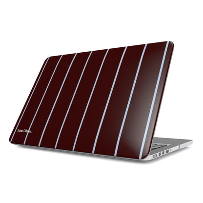 Brown & Blue Small Stripes MacBook Case