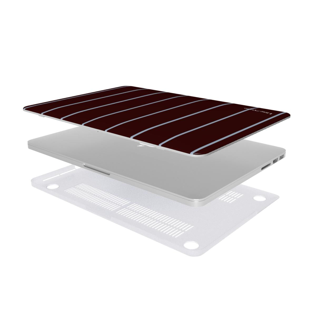 Brown & Blue Small Stripes MacBook Case