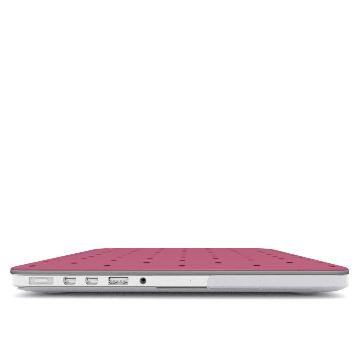 Dark Pink Reverse Small Spots MacBook Case