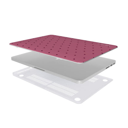 Dark Pink Reverse Small Spots MacBook Case