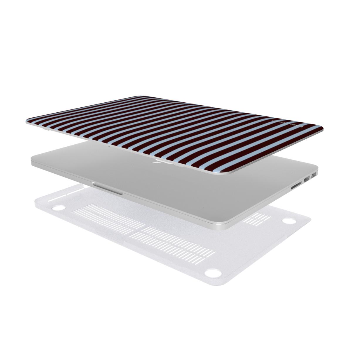 Brown & Blue Stripes MacBook Case