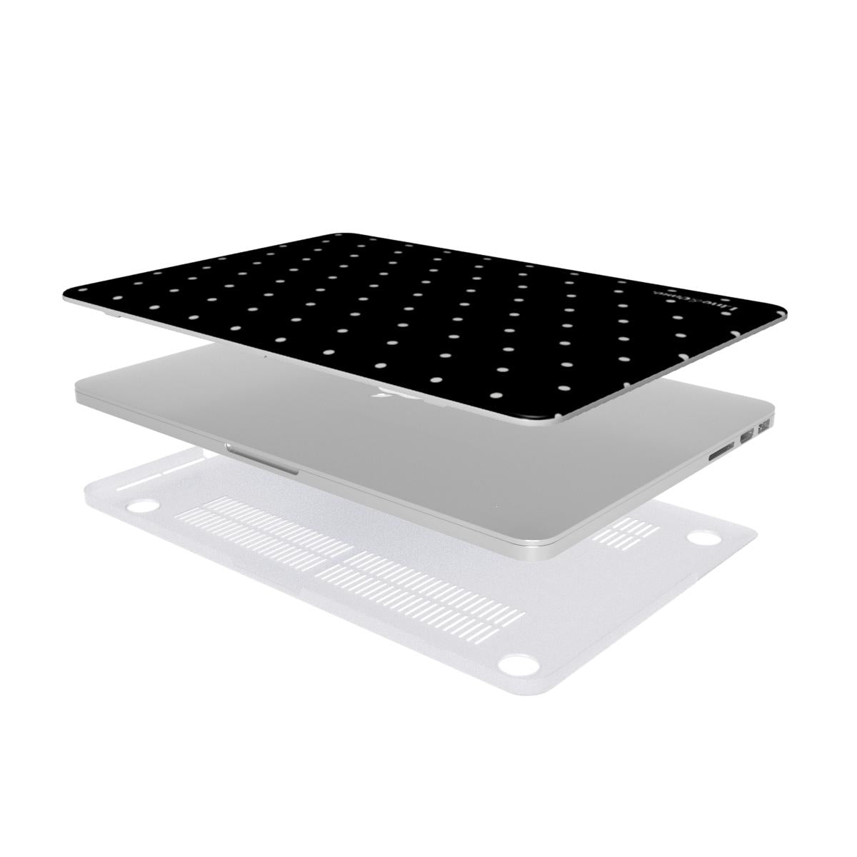 Black & White Reverse Small Spots MacBook Case