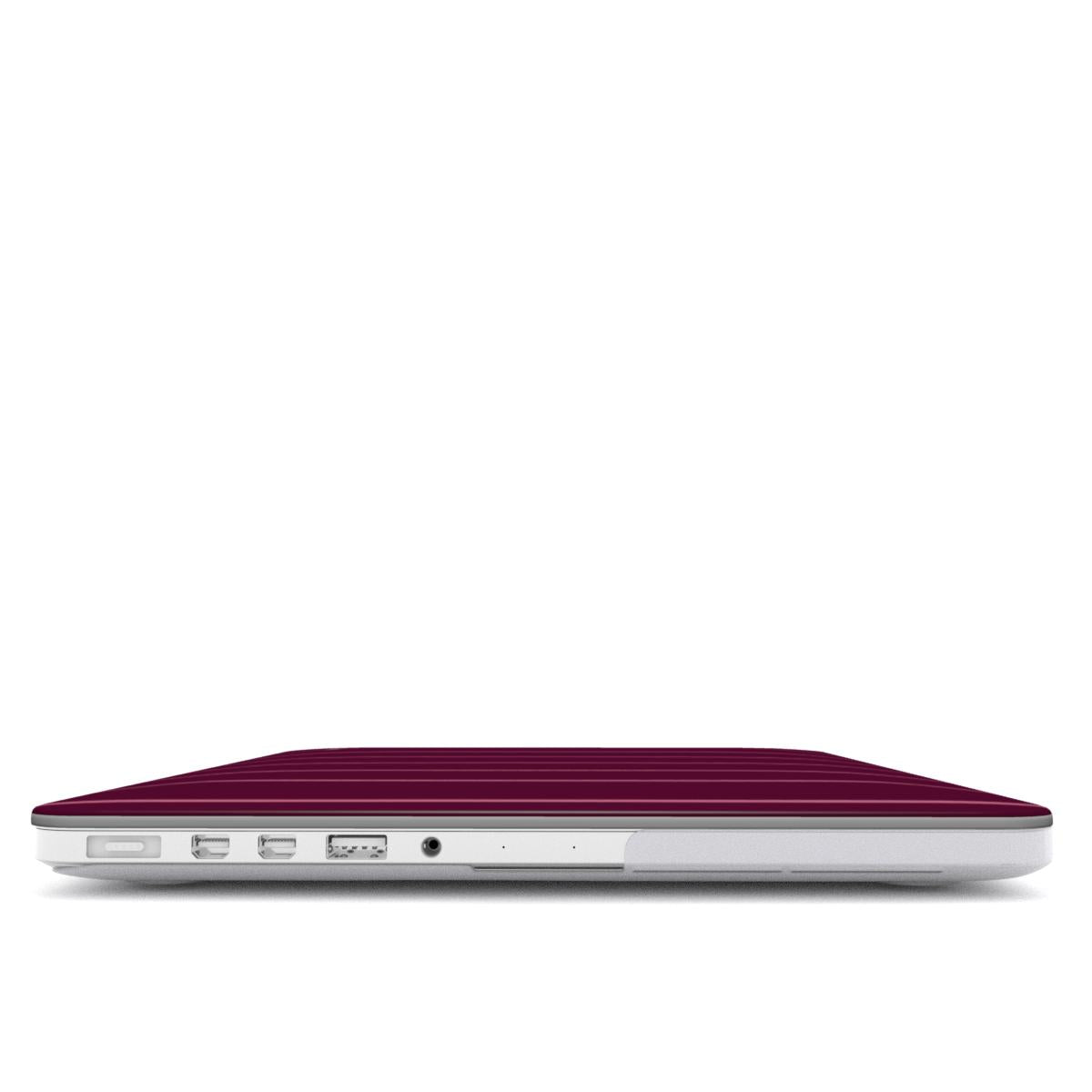 Dark & Light Pink Reverse Small Stripes MacBook Case