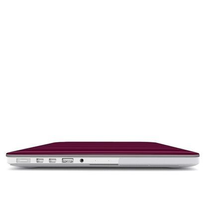 Dark & Light Pink Reverse Small Stripes MacBook Case